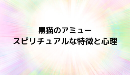 『黒猫のアミュー』のスピリチュアルな特徴と心理