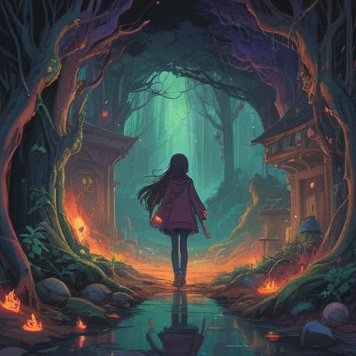 A symbolic illustration representing the spiritual meaning of mania and depression, contrasting vibrant and dark colors, depicting a balance between chaos and calm, ethereal elements symbolizing energy and introspection, abstract shapes illustrating the highs and lows, intricate details reflecting emotional depth, 4k