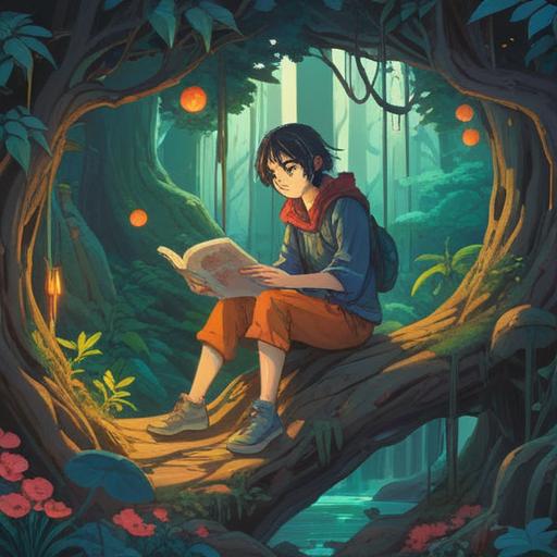 A thoughtful illustration depicting the journey of personal growth through the struggle of tenosynovitis, a person sitting in a serene environment reflecting on their experiences, symbolic elements such as a blossoming tree representing resilience and healing, warm light illuminating the scene, an open book of wisdom nearby, emotive facial expression conveying deep introspection, 4k