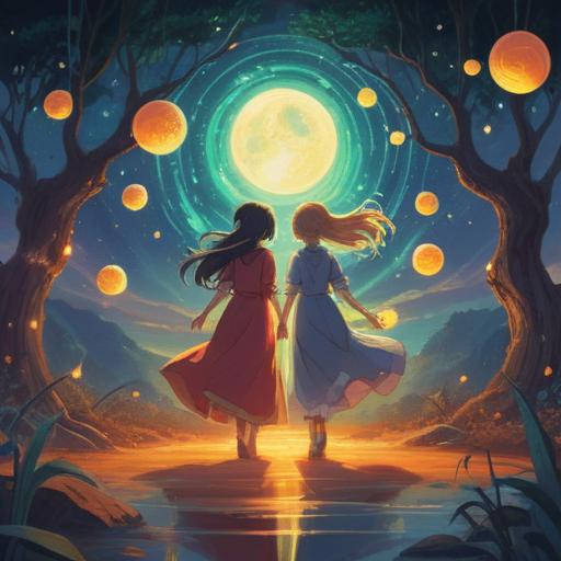 A serene and mystical scene depicting two people intertwined in a delicate balance, surrounded by ethereal light and soft, floating orbs, symbolizing the complexities of a vague relationship, gentle expressions reflecting uncertainty and connection, hints of nature in the background, a tranquil atmosphere, 4k