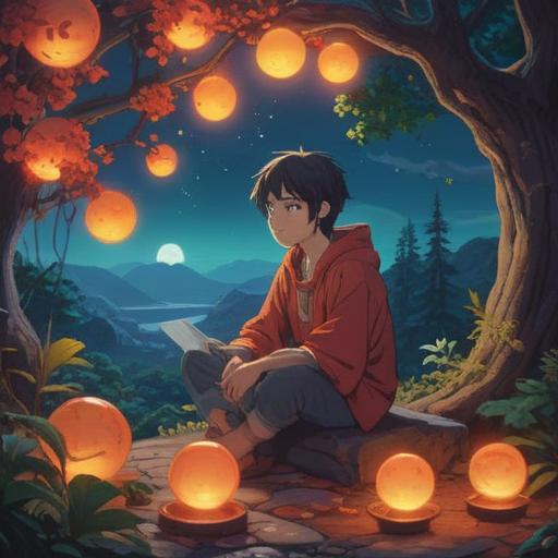 A serene and contemplative scene depicting a person sitting alone in a peaceful environment, signs of spiritual awareness like glowing orbs surrounding them, subtle intertwining energy fields, a soft breeze rustling leaves, gentle sunlight filtering through trees, deep introspection and distance from others, the essence of solitude and reflection, visual metaphors of inner peace and caution, 4k