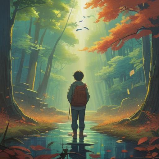 A serene landscape capturing the moment of disconnection in a conversation, ethereal light shining down, symbolic elements like floating feathers and glowing orbs, a tranquil atmosphere reflecting inner peace and clarity, subtle hints of nature, vibrant yet calming colors, mystical aura, 4k