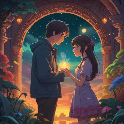 A serene and mystical scene depicting a person receiving a message from their significant other, surrounded by ethereal light, symbols of love and spirituality, nature elements like flowers and butterflies, a feeling of hope and connection, warm and inviting colors, peaceful atmosphere, 4k