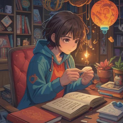 A thoughtful illustration depicting a person surrounded by heart symbols, engaged in activities like writing in a journal and practicing self-care, bright and inviting color palette, serene and positive environment, emphasizing emotional growth and connection, detailed expressions of joy and contemplation, supportive friends in the background, 4k