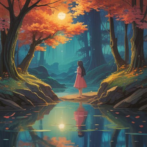 A mystical and serene scene depicting the essence of unexperienced love, ethereal light surrounding a solitary figure, deep reflections on self-discovery, a tranquil environment with soft, flowing textures, symbols of growth and potential, gentle colors creating a harmonious atmosphere, 4k