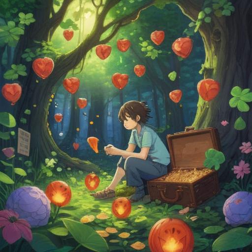 A whimsical and enchanting scene depicting a person eagerly waiting for love, surrounded by lucky items such as a four-leaf clover, a heart-shaped pendant, and a lucky cat figurine, soft pastel colors, romantic ambiance, gentle lighting illuminating the scene, hopeful expression on the character's face, intricate details in the surrounding objects, dreamy and inviting atmosphere, 4k