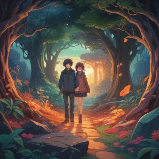 An inspiring scene of a couple facing challenges together, overcoming obstacles, embracing personal growth, deep emotional connection, symbolic imagery of resilience, nature as a backdrop, sunlight breaking through clouds, harmonious balance between struggle and hope, warm color palette, 4k