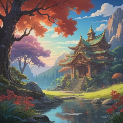 A serene landscape with ethereal light, gentle whispers of nature, symbols of love and connection in the air, people feeling a spiritual awakening, glowing orbs representing good signs, harmonious atmosphere, subtle reflections of emotions, uplifting energy, enchanting scenery, 4k