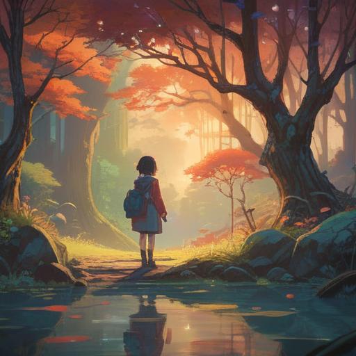 A serene scene depicting a lucky charm illuminated by soft light, capturing the essence of tranquility, gentle colors, elements of nature surrounding it, a bell softly ringing in the background, the charm adorned with vibrant patterns, a hint of magical aura, peaceful atmosphere, 4k