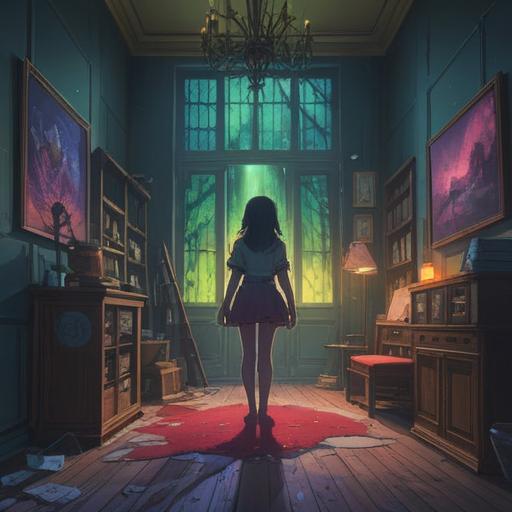 A cold person standing alone in a dimly lit room, shadows dancing on the walls, an ethereal aura surrounding them, faint whispers in the air, a sense of loneliness and mystery, the contrast between their icy demeanor and the warmth of a hidden spirit, intricate details in the background, a haunting yet serene atmosphere, 4k