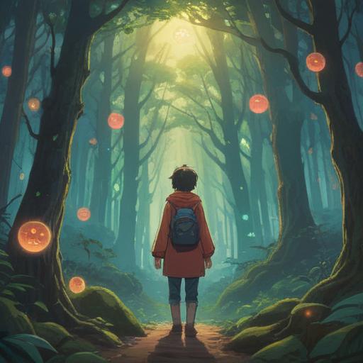A serene illustration depicting a person standing calmly in a misty forest, surrounded by ethereal orbs of light representing spiritual signs, subtle hints of coldness in the atmosphere, contrasting warm emotions, symbolism of caution and awareness, peaceful yet introspective mood, intricate details of nature, a gentle light filtering through the trees, 4k
