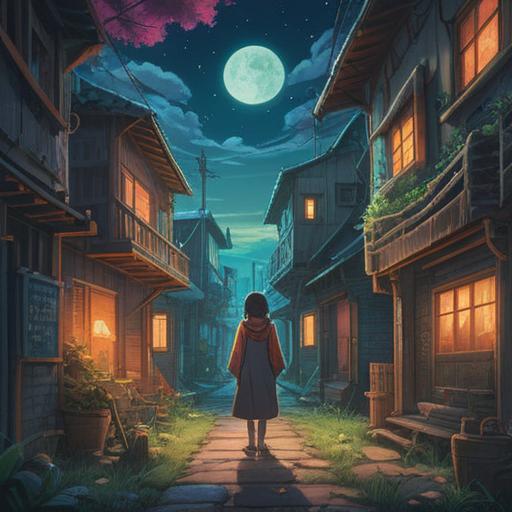 A mystic scene depicting a person feeling uneasy about their neighbors, surrounded by subtle spiritual symbols, ethereal glow, faint whispers of energy, dark clouds gathering above, soft light illuminating path, intuitive signs like falling leaves and flickering lights, introspective expression, 4k