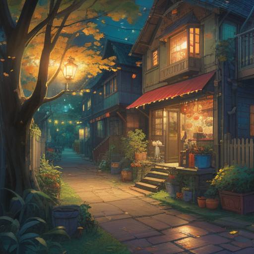 A serene and peaceful scene depicting a neighbor moving out, ethereal presence, soft glowing lights symbolizing transition, gentle breeze rustling leaves, emotional farewell moment, a sense of closure and new beginnings, tranquil neighborhood backdrop, subtle spiritual elements, 4k