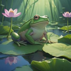 緑色のカエルにまつわるスピリチュアルな意味の解説