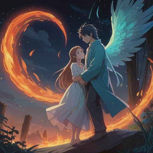 A serene and emotional scene depicting a spiritual transition, soft light illuminating two ethereal figures symbolizing parents, surrounded by gentle, flowing energy, tranquil setting with a heavenly backdrop, soft colors evoking a sense of peace, subtle symbolism of love and guidance, connection beyond the physical realm, dreamlike atmosphere, 4k