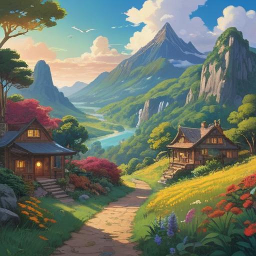 A serene landscape depicting a traveler on a winding path, surrounded by vibrant nature, symbolizing the spiritual signs of wanderlust, soft sunlight filtering through the trees, a sense of adventure and exploration, peaceful and reflective atmosphere, 4k