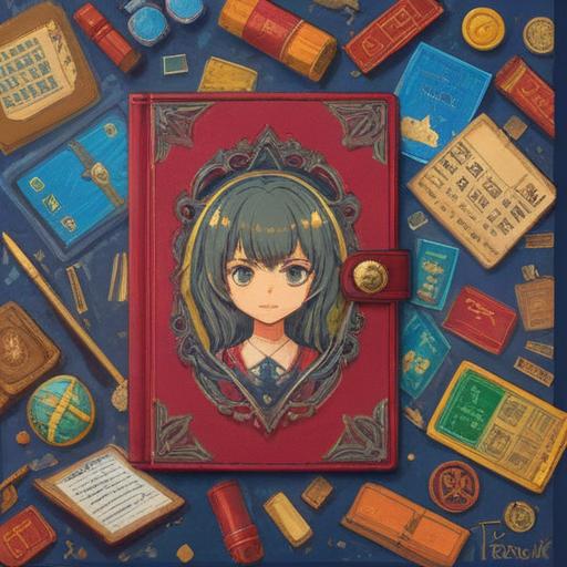 A whimsical illustration of lucky travel items, featuring a vibrant passport, a shiny charm, and a colorful map, set against a backdrop of famous landmarks, a cheerful backpack, a camera capturing memories, bright blue skies and fluffy clouds, inviting atmosphere, travel-themed elements, 4k