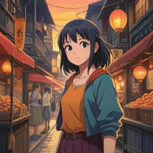 A vibrant illustration capturing a lucky charm during a heated travel experience, sun-drenched landscapes, bustling markets, glowing sunset, cultural details, joyful travelers, colorful souvenirs, sense of adventure, 4k