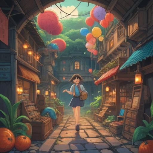 A scene depicting a travel adventure filled with mishaps, a traveler finding a lucky charm, vibrant colors, a cheerful expression on the traveler's face, iconic landmarks in the background, unexpected surprises unfolding, positive energy surrounding the character, elements of humor and joy, detailed environment showcasing different travel challenges, 4k