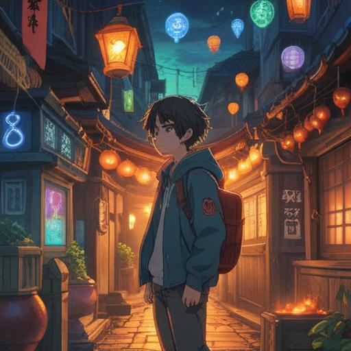 A traveler facing challenges, surrounded by symbols of bad luck transforming into good fortune, a lucky charm glowing brightly in the foreground, rich colors illustrating a mix of chaos and serenity, elements of travel such as a suitcase and a map, hopeful expressions on the characters' faces, dynamic composition, 4k