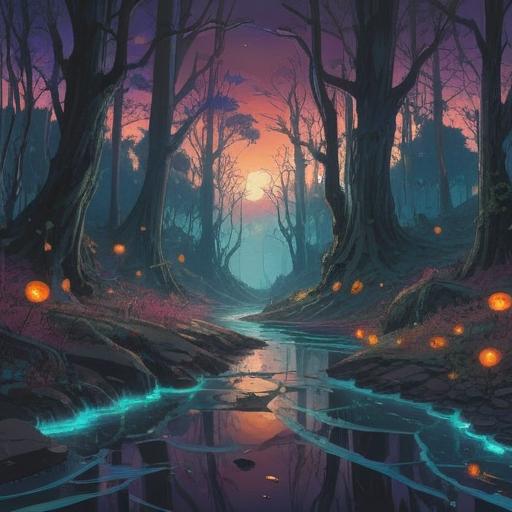 A mystical scene depicting the concept of spiritual disconnection, ethereal threads fraying between shadowy figures, a surreal landscape representing emotional turbulence, ghostly orbs symbolizing lost connections, soft and dreamlike color palette, contrasting dark and light elements, serene yet unsettling atmosphere, intricate details in the background, conveying a sense of reflection and introspection, 4k