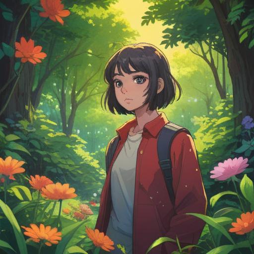 A serene illustration depicting a person experiencing lightheadedness in a sunlit park, surrounded by vibrant flowers and greenery, with energetic rays of light emerging from the ground, symbolizing positive energy flowing into them, uplifting facial expression, gentle breeze, calming atmosphere, harmonious color palette, 4k