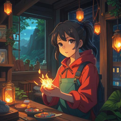 A heartfelt moment depicting a character holding a lucky charm tightly, symbolism of connection and warmth, soft glowing light around, emotional expression showcasing the desire to stay close, serene background with gentle nature elements, capturing the essence of longing and luck, vibrant colors, 4k