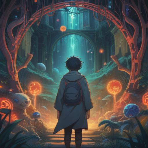 A mystical and contemplative scene depicting a person in deep thought, surrounded by ethereal symbols representing spiritual signs, a path leading away symbolizing distance, soft glowing lights illuminating the surroundings, a serene yet cautionary atmosphere, nature elements like trees and flowing water enhancing the sense of reflection, 4k