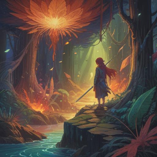 A mystical scene depicting a person feeling betrayed, surrounded by ethereal light, symbolic representations of spiritual signs, such as feathers and shimmering orbs, a shadowy figure in the background symbolizing deception, serene yet ominous atmosphere, vibrant colors contrasting with dark tones, intricate details in nature elements, 4k