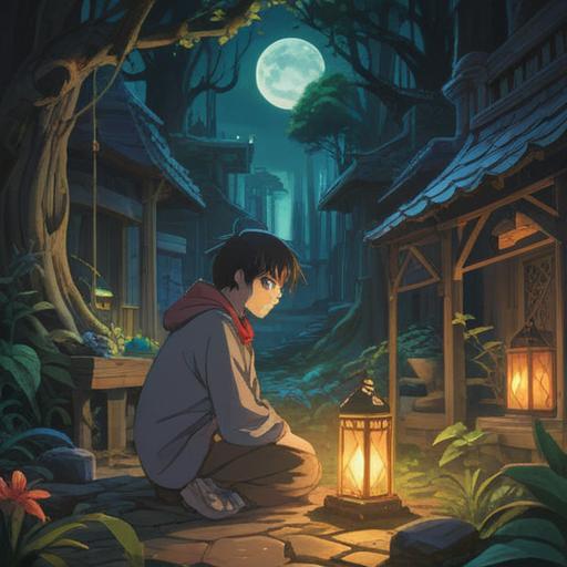A serene illustration of a person discovering a lost item in a tranquil setting, ethereal light illuminating the scene, symbolizing the connection between the physical and spiritual realms, lush nature surrounding the character, gentle breeze causing leaves to swirl, mysterious aura, reflective expression, meaningful treasure, soft color palette, contemplative atmosphere, 4k
