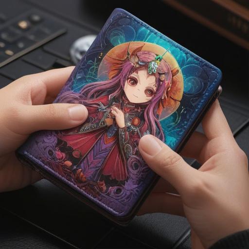 A wallet returning as a symbol of positive spiritual signs, vibrant colors, ethereal light surrounding the wallet, gentle hands reaching for it, tranquil setting with nature elements, a sense of peace and abundance, intricate details highlighting the wallet's craftsmanship, hopeful atmosphere, 4k