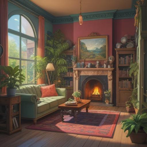 A tranquil home embodying spiritual meaning, serene interior design, soft natural light, cozy living space with plants, meditative atmosphere, harmony with nature, warm wooden textures, inviting and peaceful ambiance, 4k