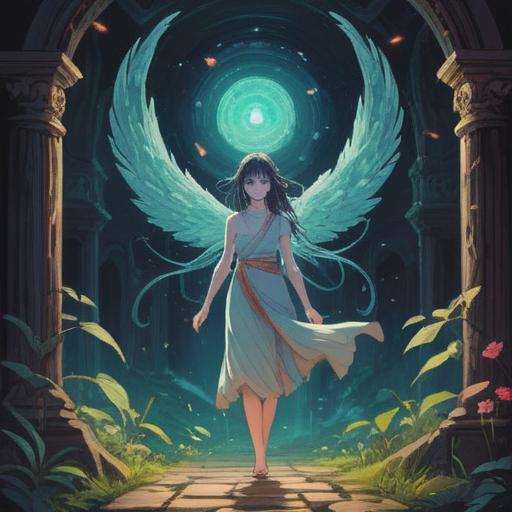 A mystical scene depicting spiritual signs to pay attention to when being relied upon, ethereal light, glowing symbols in the air, a serene landscape with a wise, ancient tree, vibrant colors of nature, calming aura, gentle breeze, harmonious connection between people and spirituality, 4k