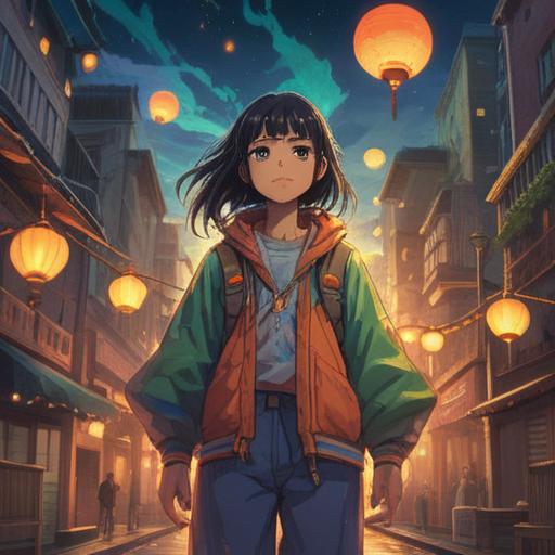 A serene and uplifting scene depicting a person surrounded by vibrant, stylish clothing, a sense of spiritual awakening in the air, glowing light emanating from the outfits, nature elements symbolizing growth and positivity, a tranquil expression on the person's face, connecting with their inner self, 4k