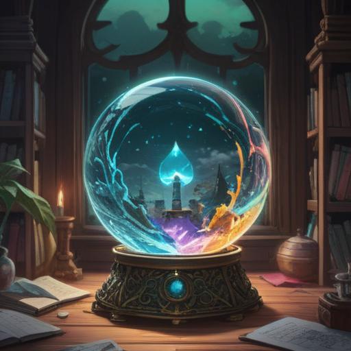 Spiritual signs to watch for when the due date has passed, a serene and contemplative atmosphere, a glowing crystal ball surrounded by soft, ethereal light, gentle floral motifs symbolizing new beginnings, a wise-looking figure meditating nearby, soothing color palette, symbolic imagery suggesting intuition and patience, dreamlike landscape, 4k