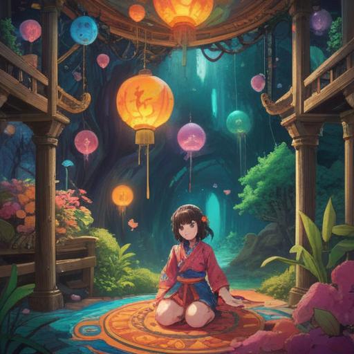 A surreal illustration of a lucky charm, bright colors, mystical symbols, unexpected expenses turning into fortune, a person joyfully discovering the charm, a vibrant background depicting prosperity, whimsical and enchanting atmosphere, detailed props representing good luck, 4k