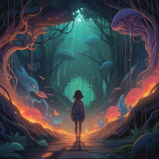 A surreal illustration depicting the emotional struggle of not wanting to meet friends, abstract representation of inner conflict, ethereal atmosphere, shadowy figures symbolizing isolation, soft light highlighting a solitary figure deep in thought, dreamlike landscape illustrating personal barriers, vivid colors contrasting tranquility and tension, 4k