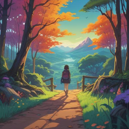 A heartwarming scene depicting friends parting ways, a lucky charm glowing in the foreground, vibrant colors, a sense of hope and optimism in the air, detailed expressions of determination on their faces, a beautiful sunset symbolizing new beginnings, gentle breeze rustling through trees, a small, colorful token representing friendship, 4k