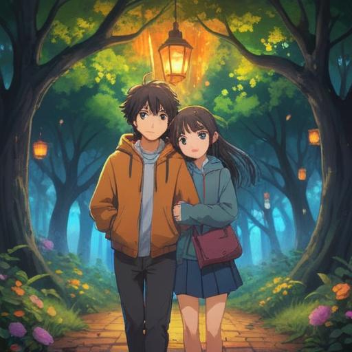 A supportive scene of friends parting ways, conveying emotion and resilience, warm and comforting atmosphere, representation of friendship and understanding, gentle expressions on their faces, symbolic elements like a shared item, soft sunlight filtering through trees, 4k