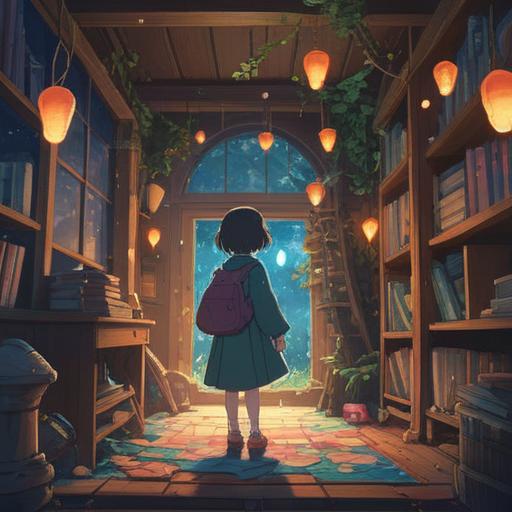 A whimsical scene of a young person discovering a lucky charm, vibrant colors, enchanted atmosphere, surrounded by sparkling light, joyful expressions, friends joyfully gathering around, lush green park setting, magical realism, 4k