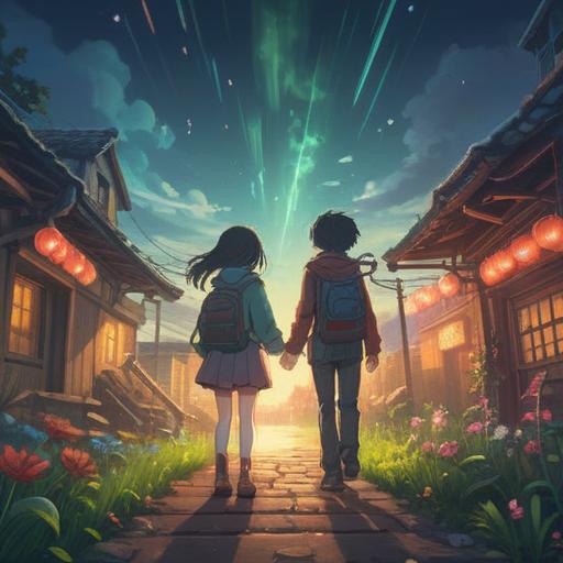 A serene illustration depicting a heartwarming scene of two friends supporting each other, ethereal light shimmering around them, symbolic representations of hope and spirituality, nature elements like gentle flowers and soft clouds, warm and inviting colors, uplifting atmosphere, expressive gestures conveying trust and companionship, 4k