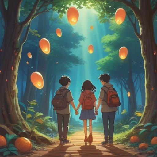 A heartwarming scene of friends gathering for a moving farewell, a lucky stone held in the main character's hand, expressions of joy and sadness, cozy living room filled with packed boxes, sunlight streaming through the window, emotional goodbyes, vibrant colors, 4k