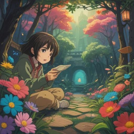 A serene and uplifting scene depicting a person discovering a lucky item, vibrant colors, a warm and inviting atmosphere, flowers blooming around the item, symbolizing hope and renewal, a soft glow emanating from the lucky item, suggesting positive energy, diverse characters interacting joyfully in the background, 4k