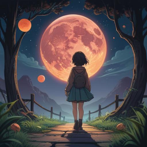 A mysterious nighttime scene, a person sneezing under a full moon, ethereal glowing orbs around, shadows that suggest hidden spirits, subtle aura indicating spiritual awareness, soft illuminated surroundings, an air of serenity mixed with caution, dreamlike atmosphere, 4k