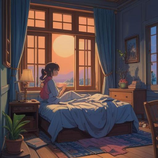 A serene and mystical scene depicting a person waking up at 3 AM, soft moonlight filtering through the window, illuminated bedroom filled with gentle shadows, an aura of spirituality and calmness, subtle symbols of enlightenment like feathers and crystals, peaceful expression on the person's face, ethereal glow surrounding them, tranquil atmosphere, detailed textures and soft color palette, 4k