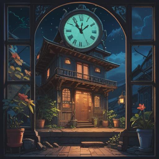 A serene nighttime scene, a clock striking 3 AM, soft moonlight spilling through the window, a digital display showing the lucky number, calming dark blues and purples, subtle shadows cast on the walls, a feeling of tranquility and wonder, soft floating numbers in the air representing luck, cozy bedroom atmosphere, 4k