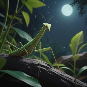 夜にカマキリを見た時のスピリチュアルな意味を解説