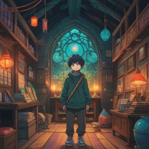 A thought-provoking scene depicting a person causing annoyance yet symbolizing a spiritual good sign, vibrant colors, whimsical elements, contrasting emotions, a serene backdrop with soft clouds, a hint of mystical energy surrounding the person, 4k