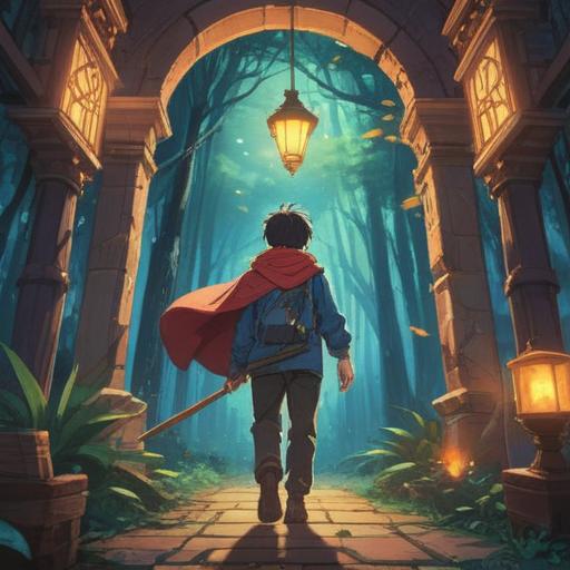 A motivational scene depicting a person facing a daunting challenge, transforming obstacles into opportunities, bright light symbolizing hope, strategic thinking portrayed through visual elements, a clear path leading towards success, uplifting atmosphere, dynamic expressions, growth and resilience, 4k