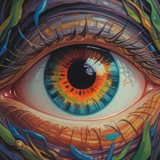 A close-up of an eye with a prominent mole, symbolizing spiritual guidance and positive signs, vibrant colors highlighting the iris, mystical aura surrounding the eye, gentle light reflecting off the mole, serene expression, detailed eyelashes, ethereal background with soft bokeh effects, 4k